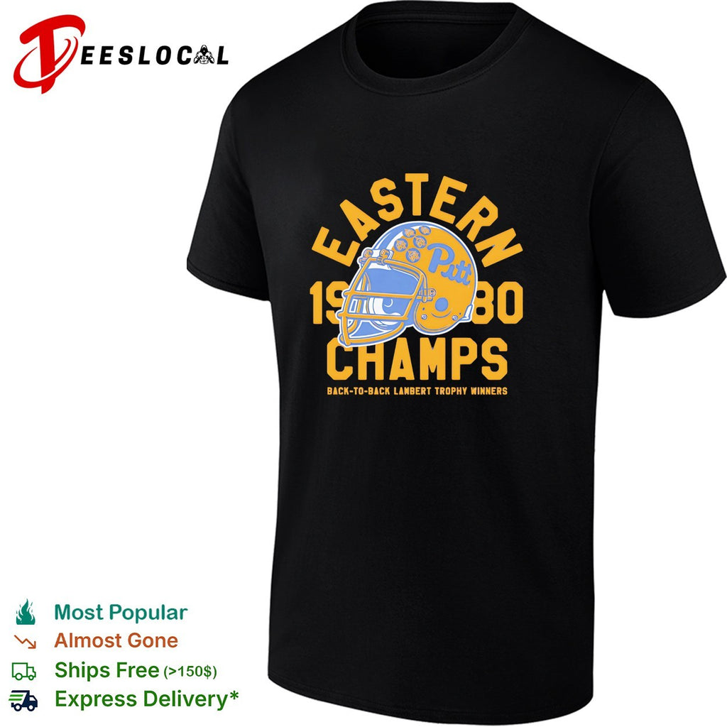Pittsburgh Panthers Pitt eastern champs 1980 helmet Lambert Trophy shirt