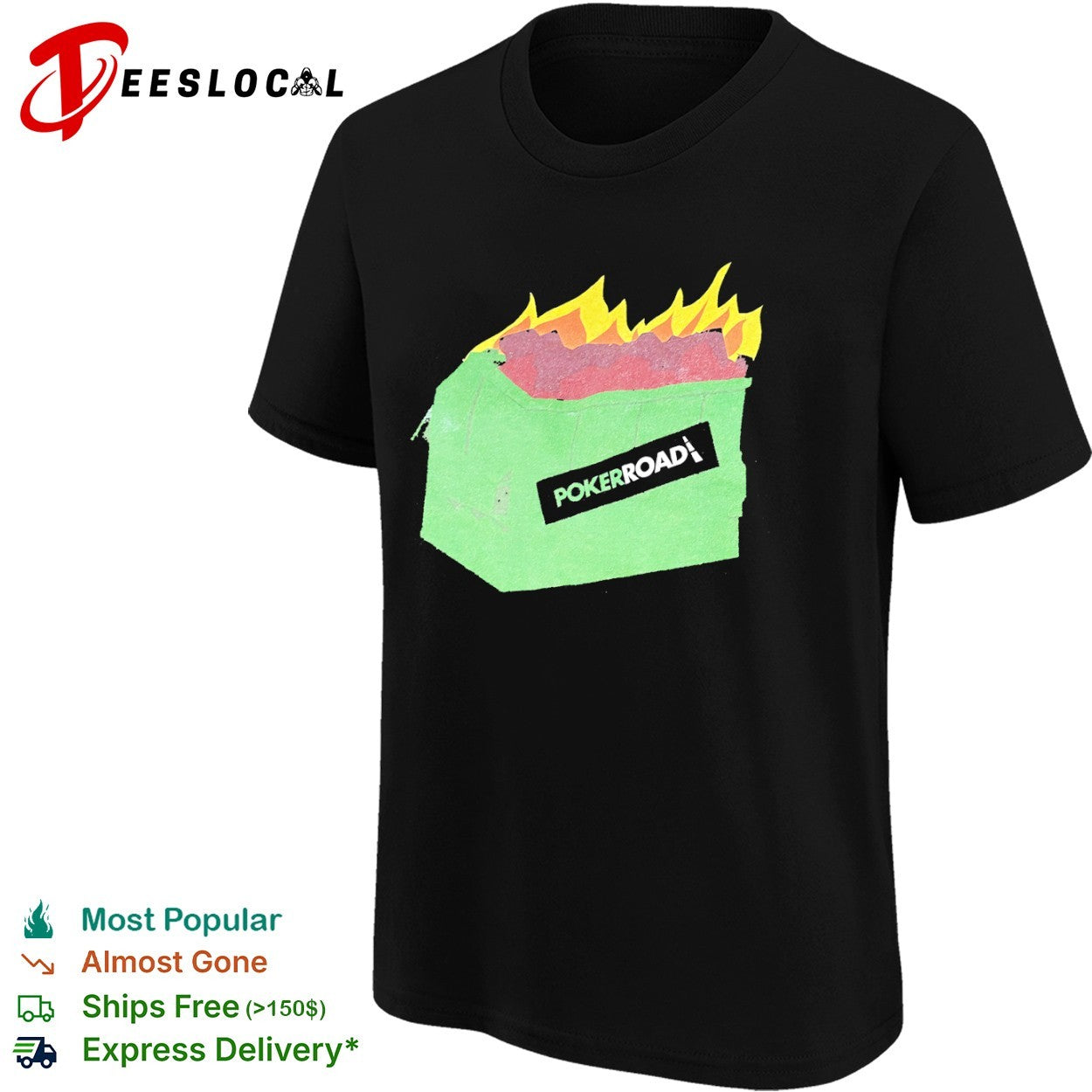 PokerRoad Dumpster Fire poker shirt
