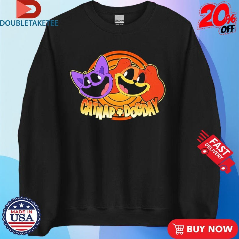 Poppy Playtime CatNap + DogDay In Color Unisex , , , Long Sleeve Tee