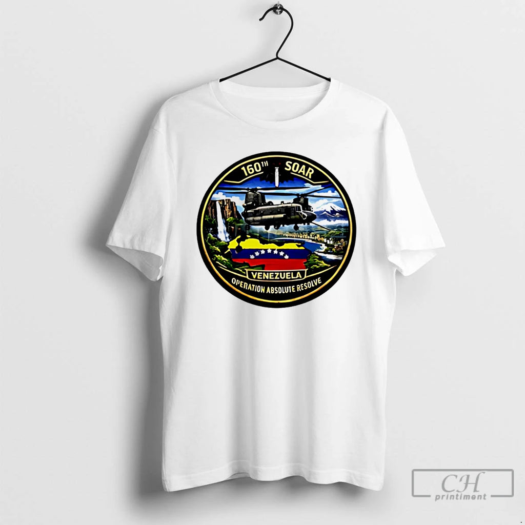 Premium 160th Soar Venezuela Operation Absolute Resolve Ch 47 Chinook Logo Patch T Shirts Sweater