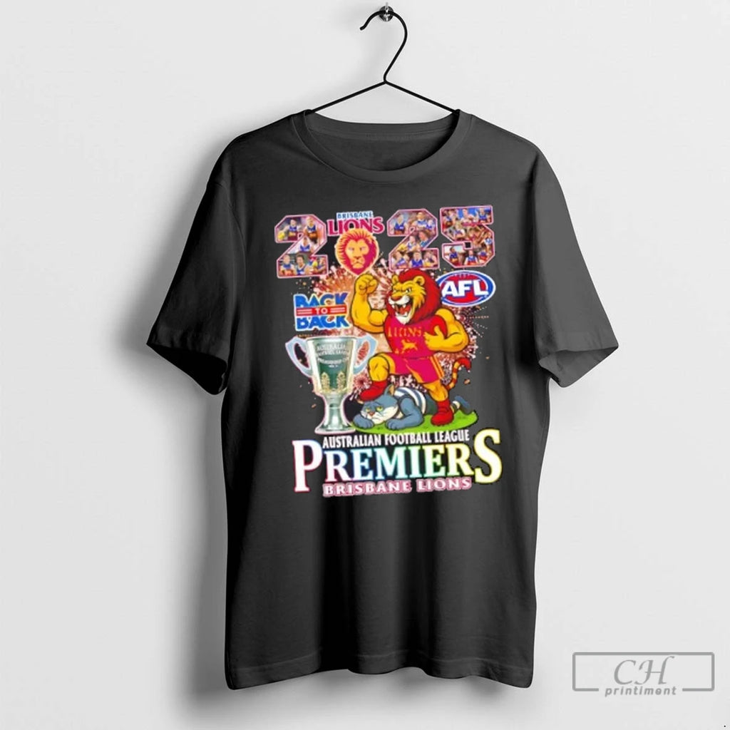 Premium 2025 Back To Back Australian Football League Premiers Brisbane Lions Mascots
