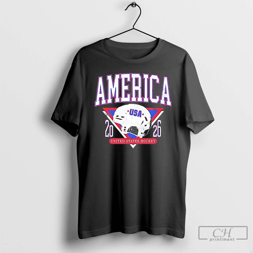 Premium 2026 America Hockey Helmet Vintage