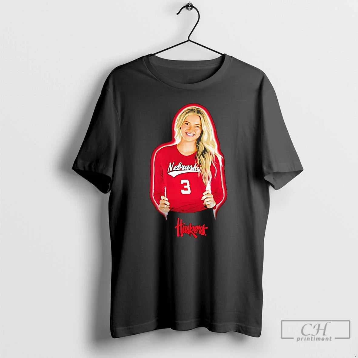 Premium Allie Sczech Nebraska Volleyball Portrait T Shirts Unisex , , , Long Sleeve Tee