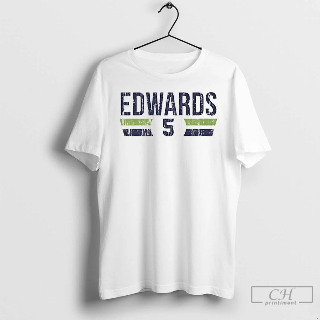 Premium Anthony Edwards 5 Minnesota Timberwolves Player Name And Number