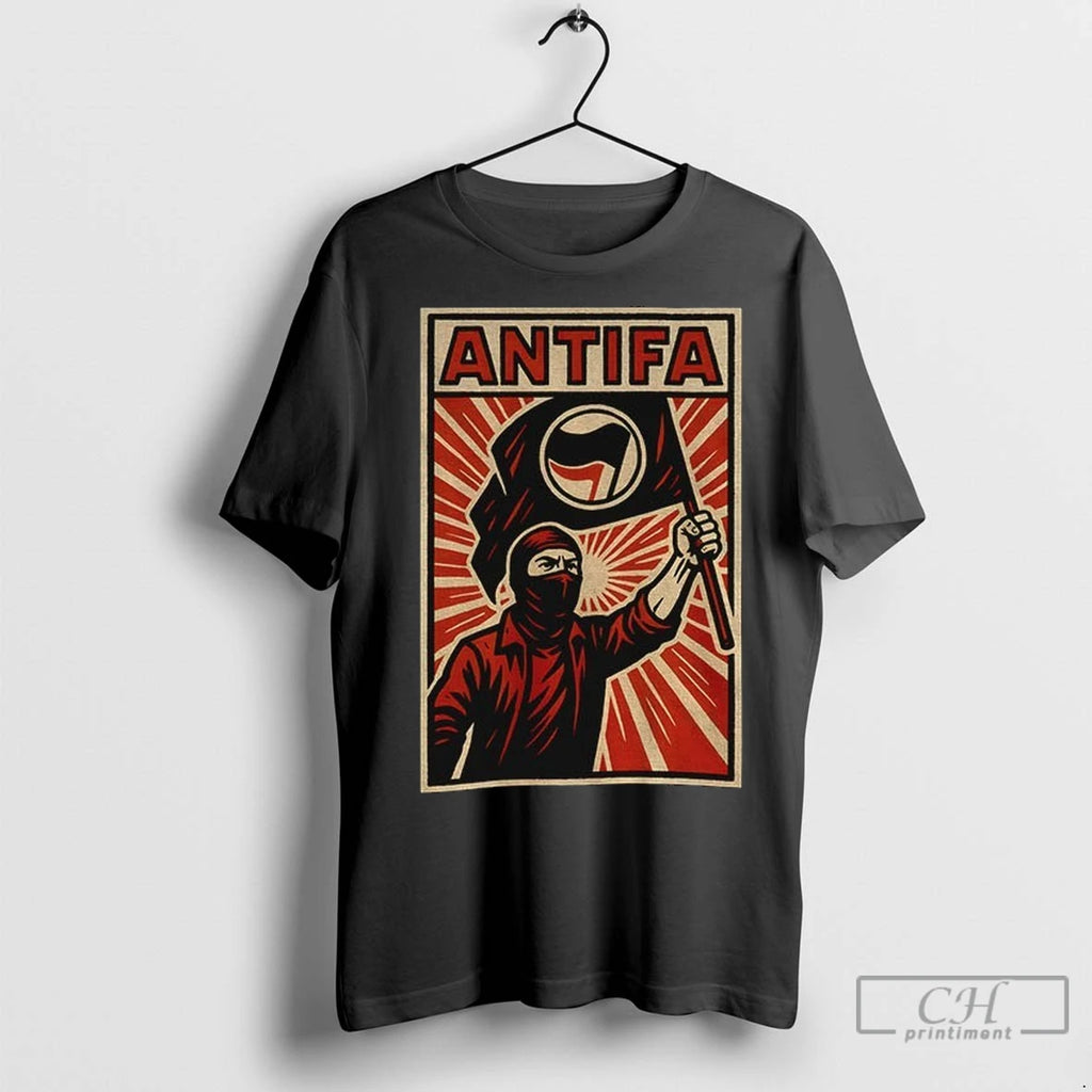 Premium Antifa Soviet Style Propaganda Anti Fascist Political