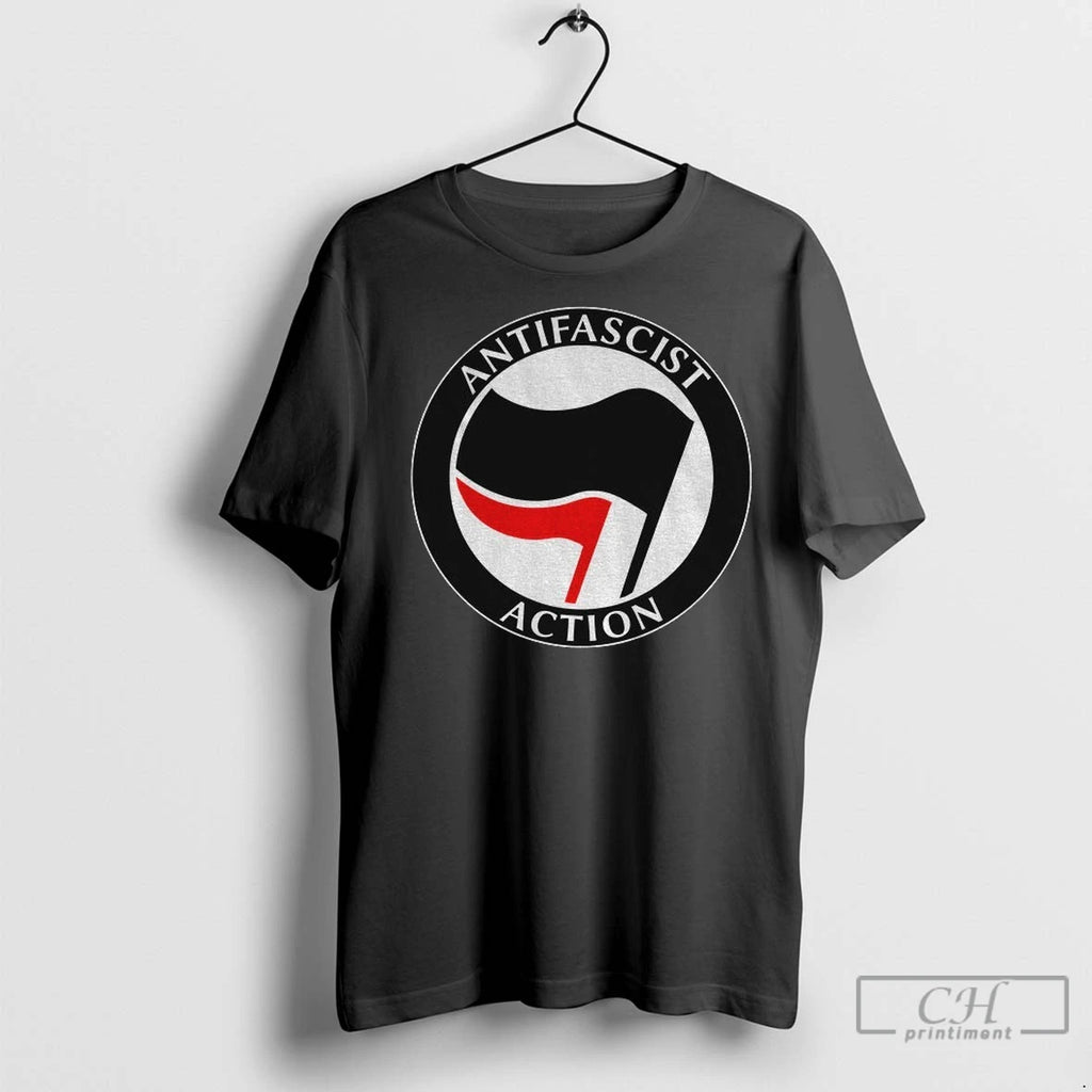 Premium Antifascist Action Flag Logo Political