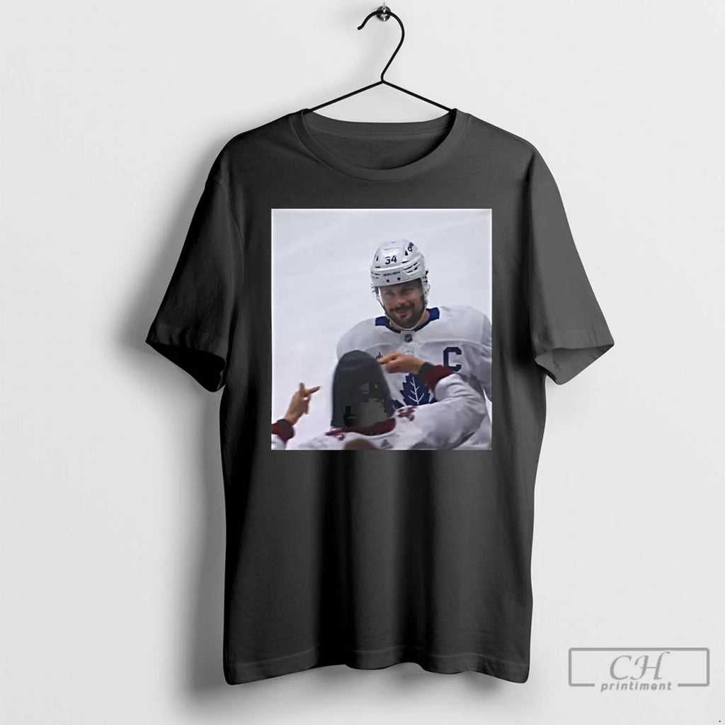Premium Auston Matthews Smirks At The Avs Fans