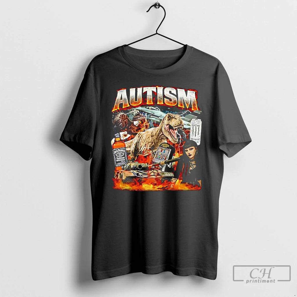 Premium Autism Vintage Rap Graphic