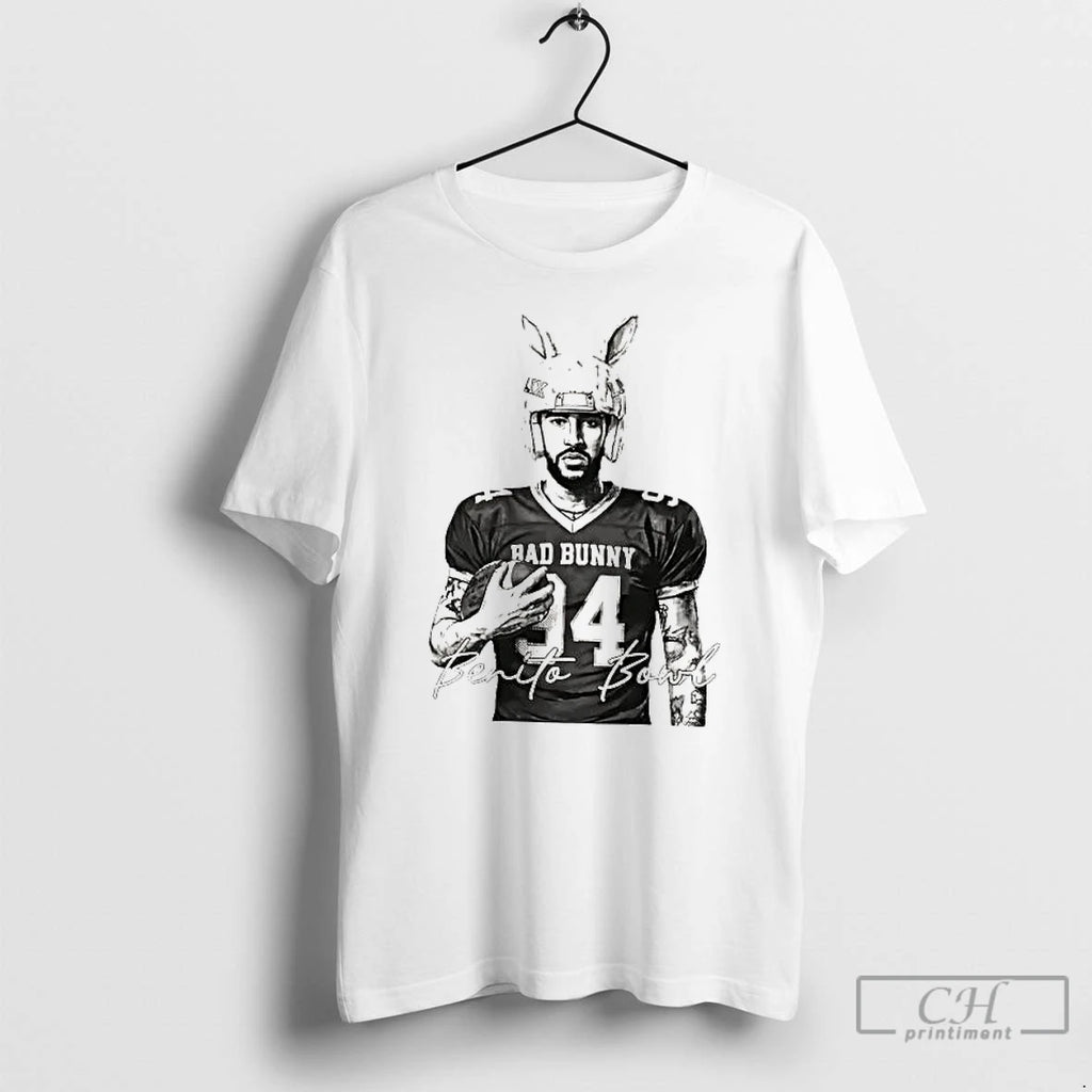 Premium Bad Bunny Benito Bowl Bunny Helmet Signature Tee