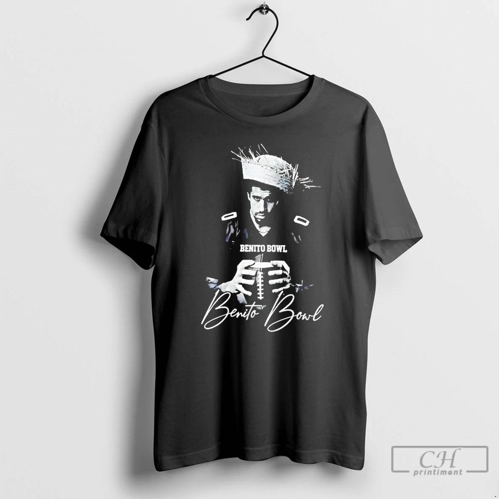 Premium Bad Bunny Benito Bowl Straw Hat Gameday Tee