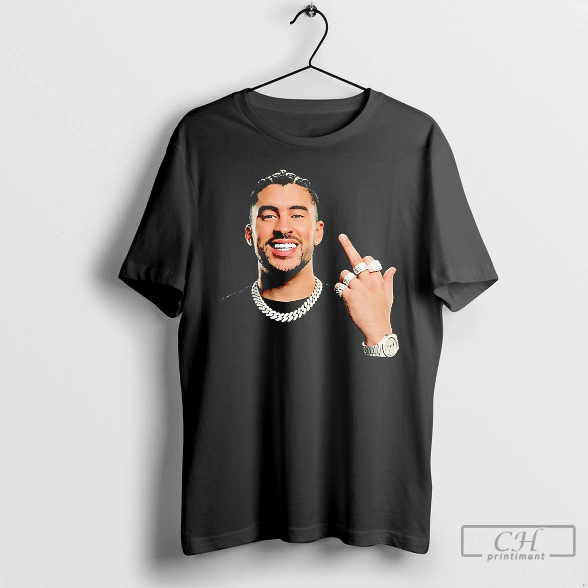 Premium Bad Bunny Middle Finger Diamond 2026