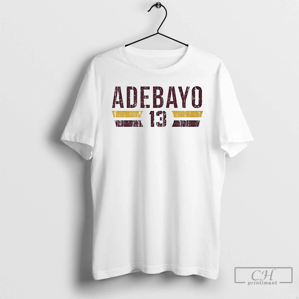 Premium Bam Adebayo 13 Miami Heatplayer Basketball Name And Number