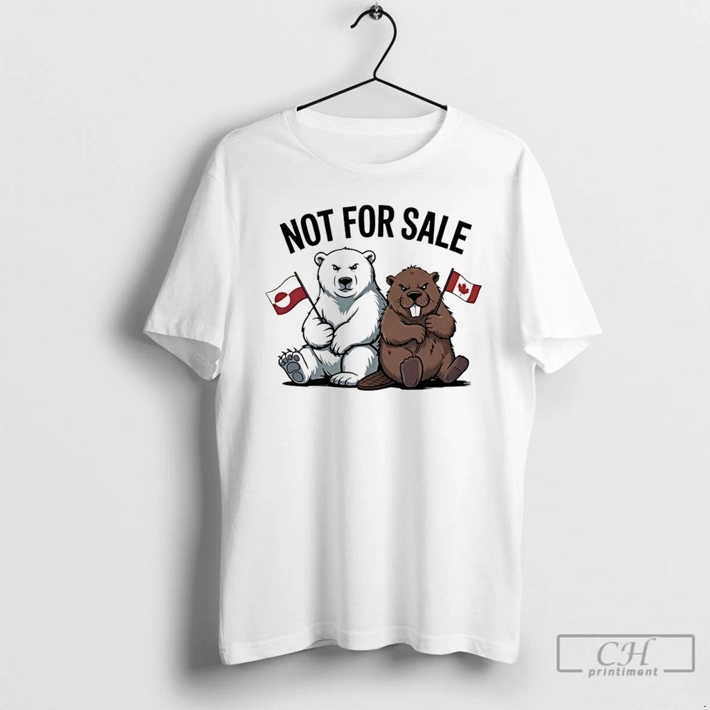 Premium Bear And Beaver Holding Flag Not For Sale Political Anti Maga T Shirts Sweater