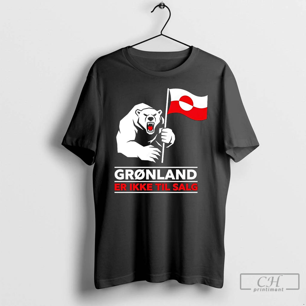 Premium Bear Holding Greenland Flag Gronland Er Ikke Til Salg Political