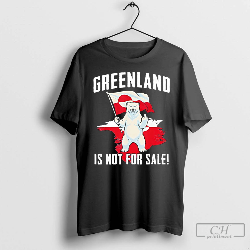 Premium Bear Middle Finger Greenland Is Not For Sale Flag Political