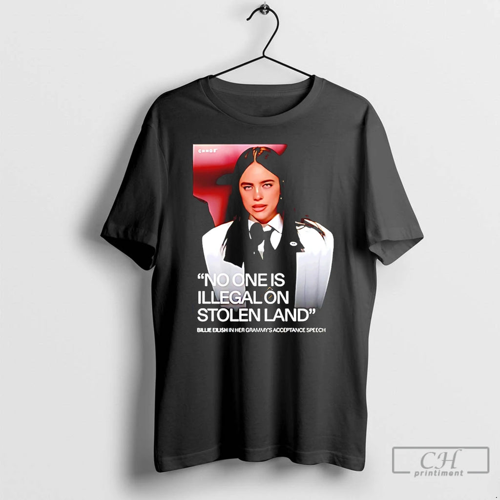 Premium Billie Eilish No One Is Illegal On Stolen Land Anti Ice T Shirts Sweater