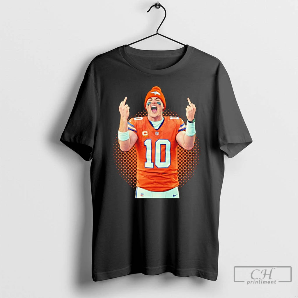 Premium Bo Nix Midle Finger Retro Comic 70s