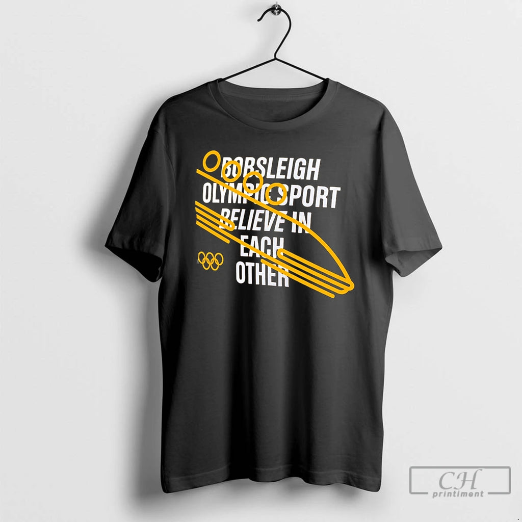Premium Bobsleigh Olympic Sport Believe In Each Other