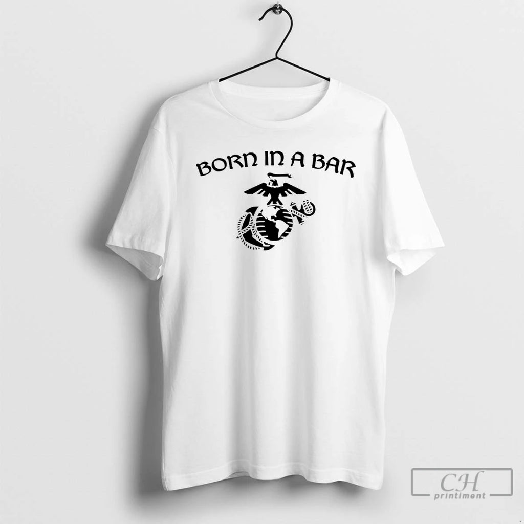 Premium Born In A Bar Eagle Globe And Anchor Graphic