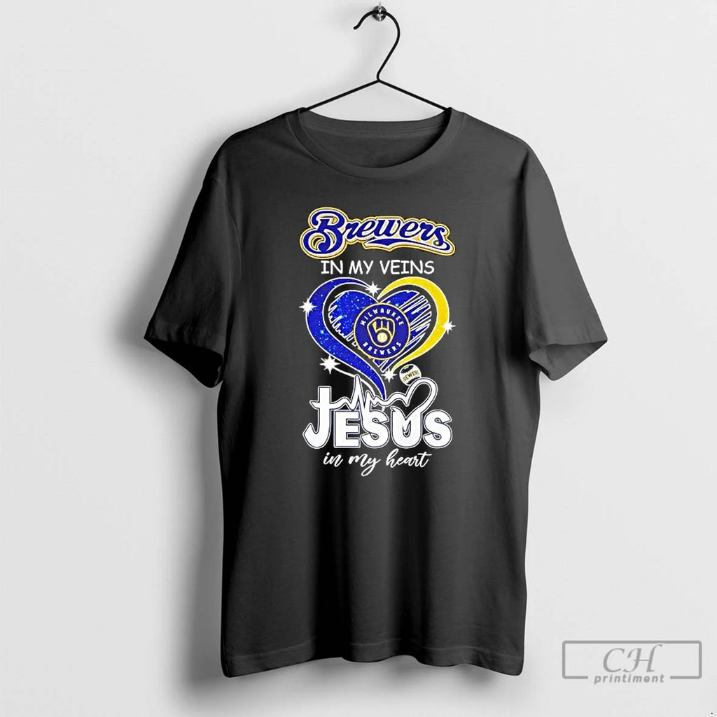 Premium Brewers In My Veins Jesus In My Heart Diamond Heart