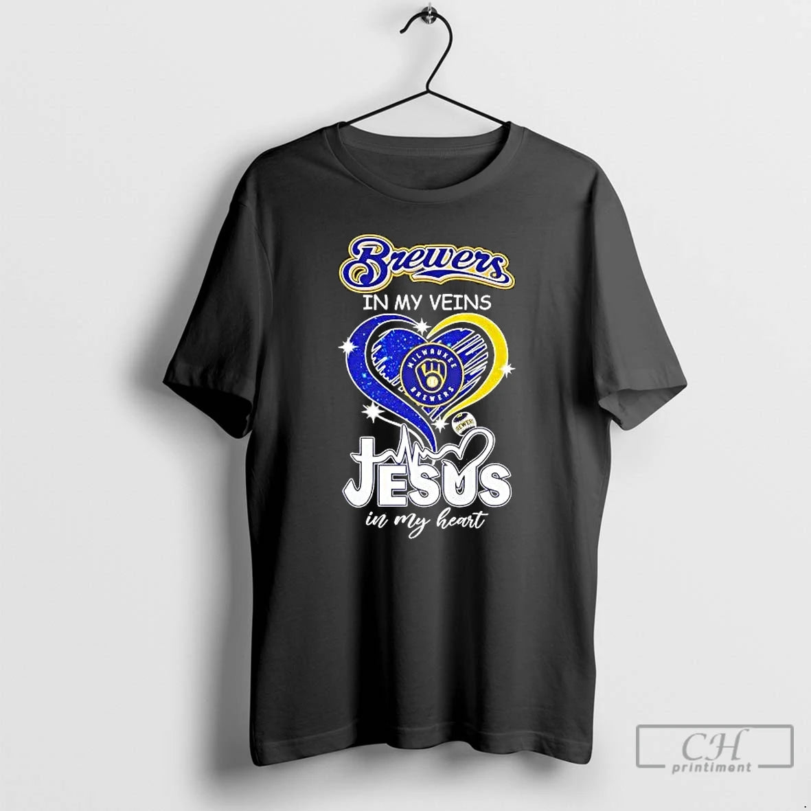 Premium Brewers In My Veins Jesus In My Heart Diamond Heart