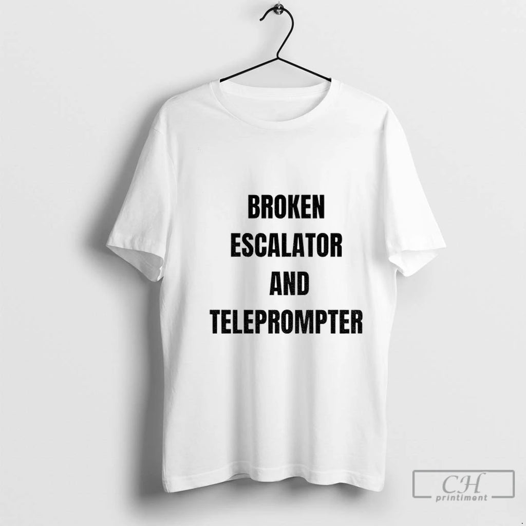 Premium Broken Escalator And Teleprompter Funny Trump