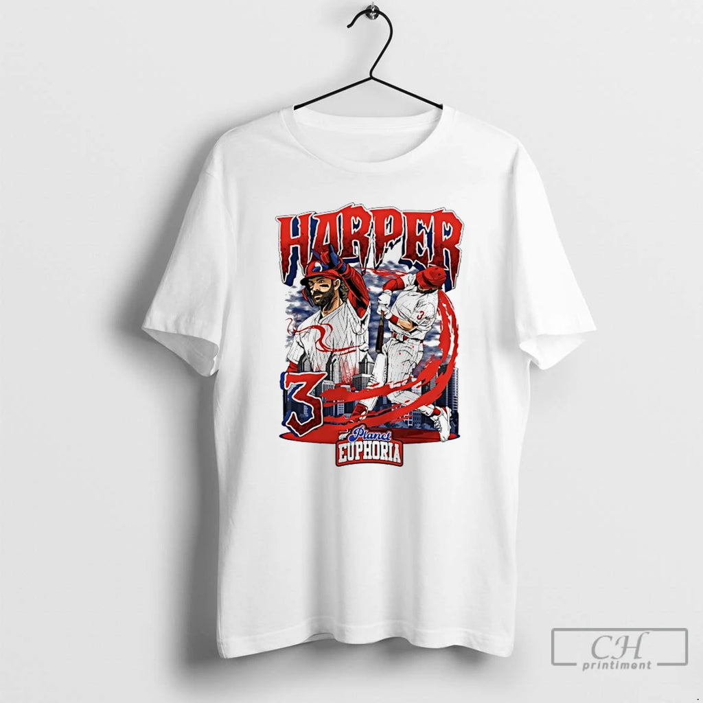 Premium Bryce Harper Philadelphia Phillies Player Swing City Skyline