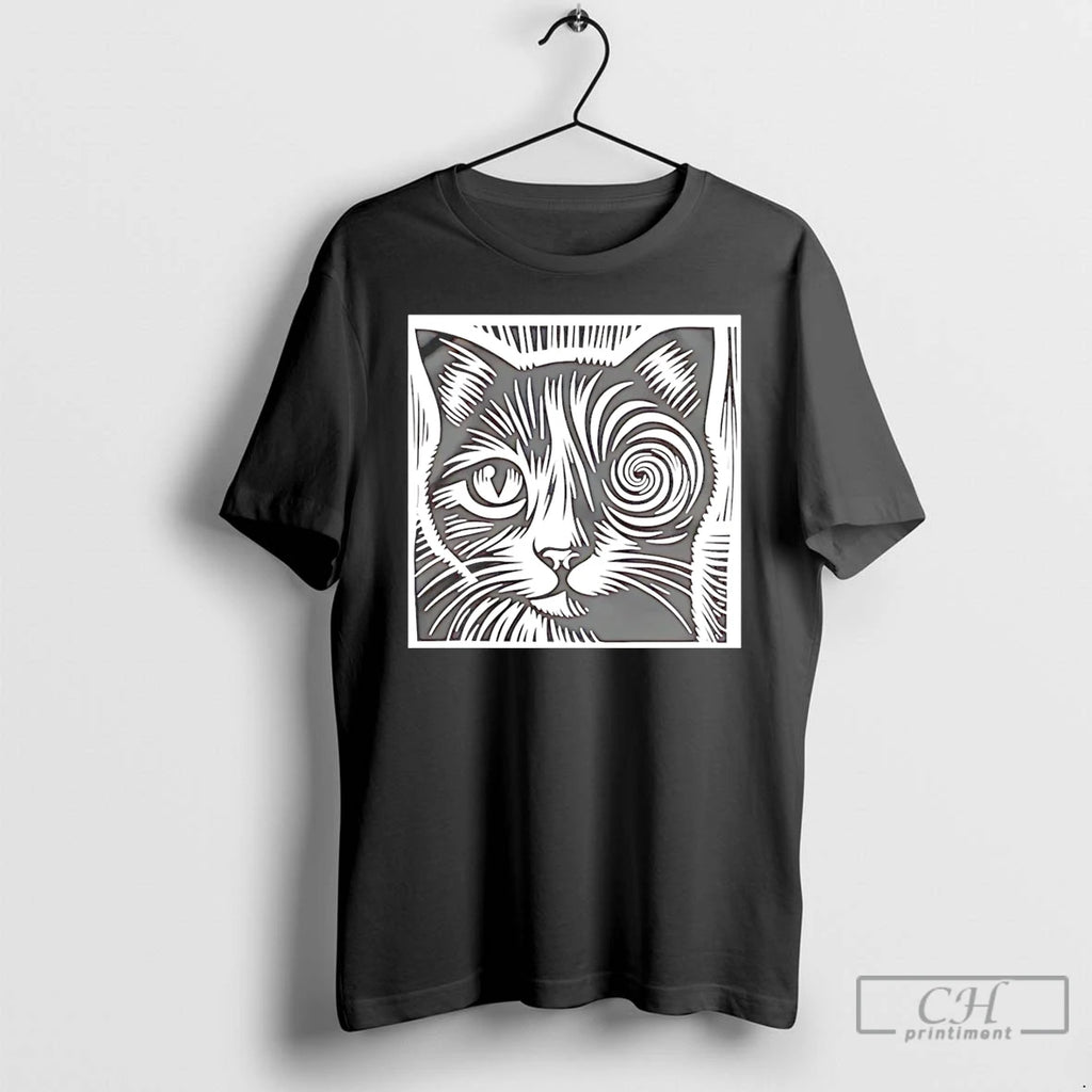Premium Cat With Spiral Eyes