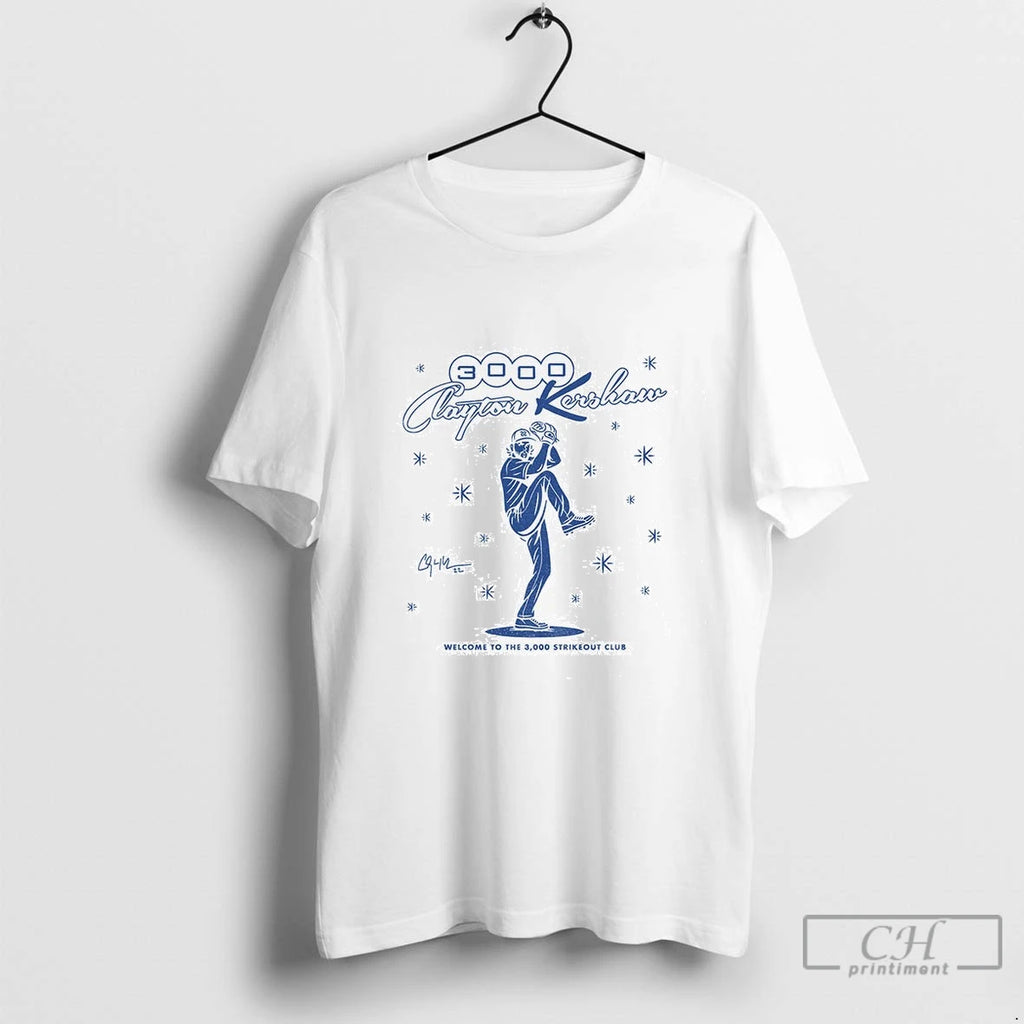 Premium Clayton Kershaw Los Angeles Dodgers Mlb Model Welcome To The 3000 Strikeout Club