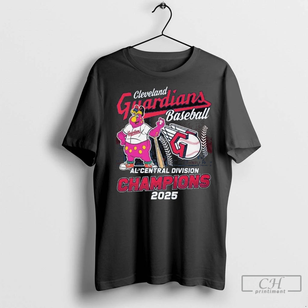 Premium Cleveland Guardians Macsot Baseball 2025 Al Central Division Champions Long Sleve