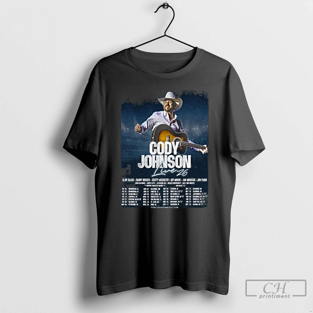 Premium Cody Johnson Live 26 North America Tour 2026 Schedule Tour Dates T Shirts Sweater