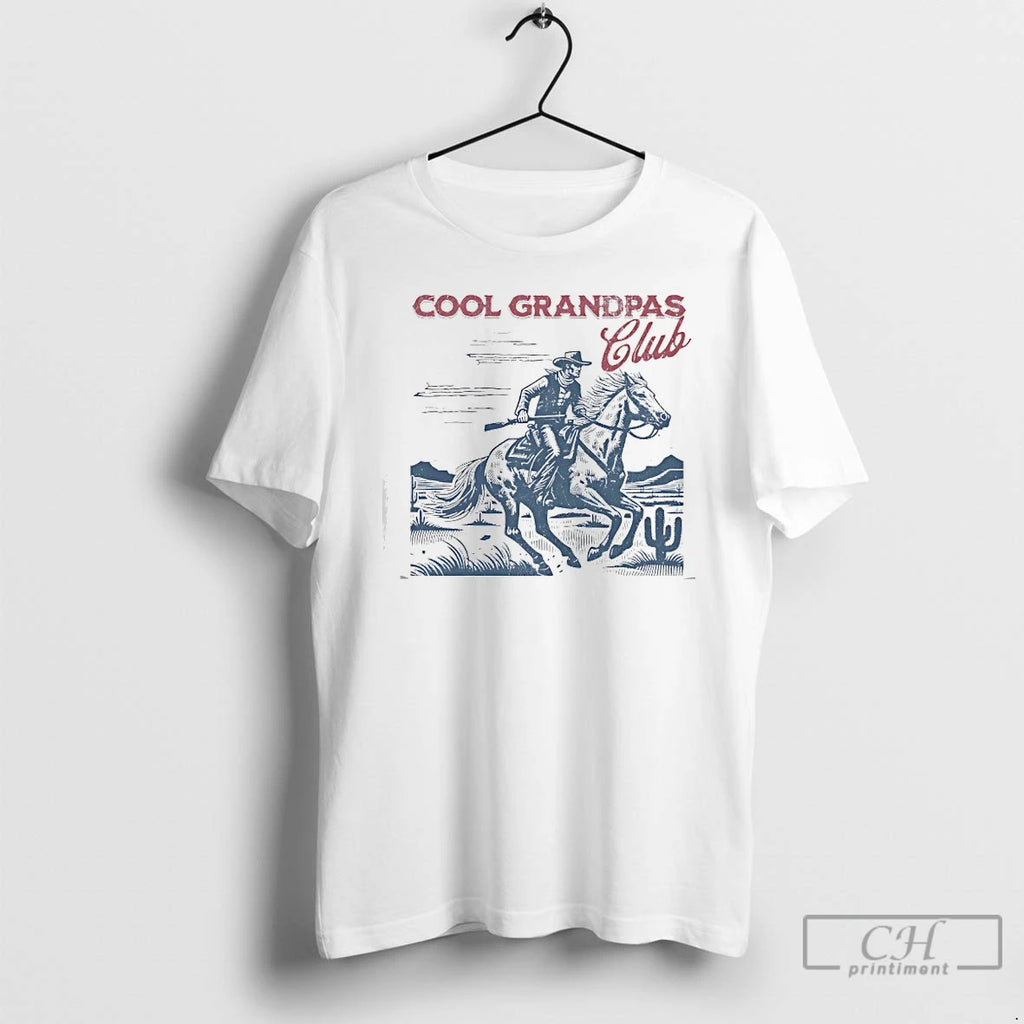Premium Cool Grandpas Club Retro Cowboy