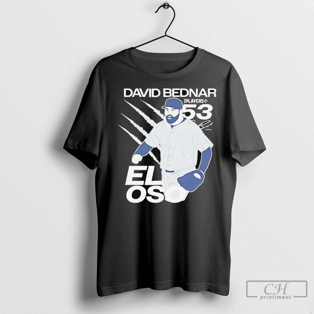 Premium David Bednar El Oso Number 53 Signature Graphic T Shirts