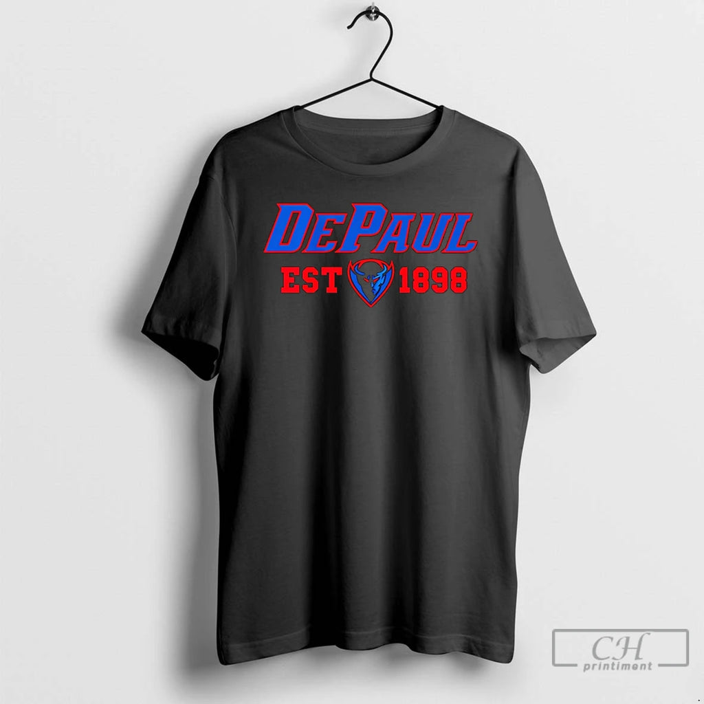 Premium Depaul Blue Demons Established 1898 Logo