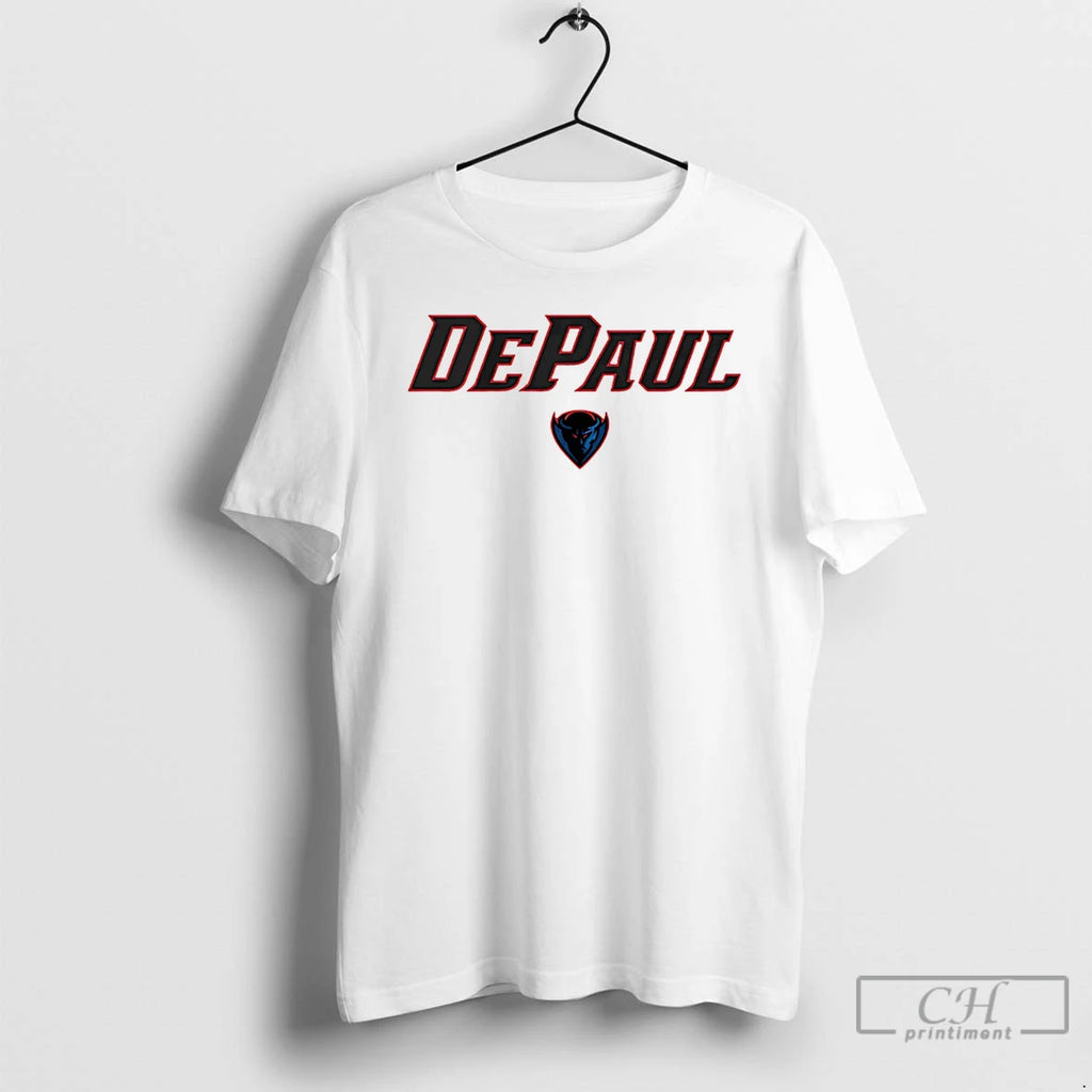Premium Depaul Blue Demons Wordmark Logo