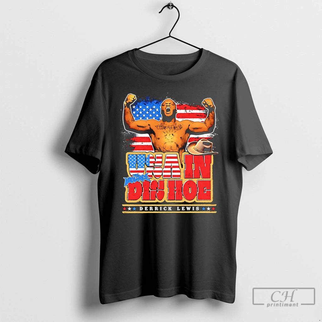 Premium Derrick Lewis Usa In Dis Hoe Flag