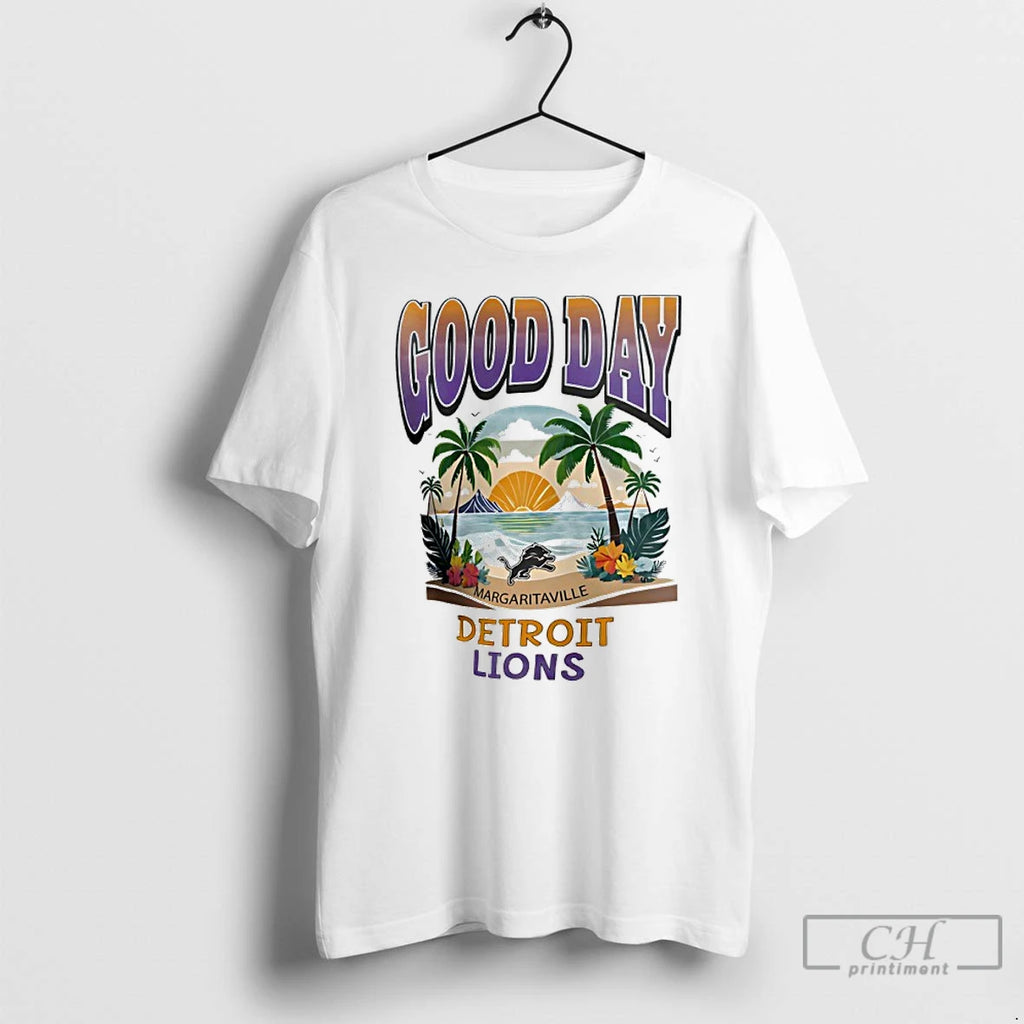 Premium Detroit Lions Margaritaville Light Blue Good Day
