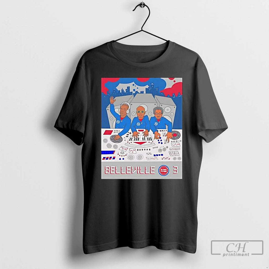 Premium Detroit Pistons The Belleville Three Players Dj Tee