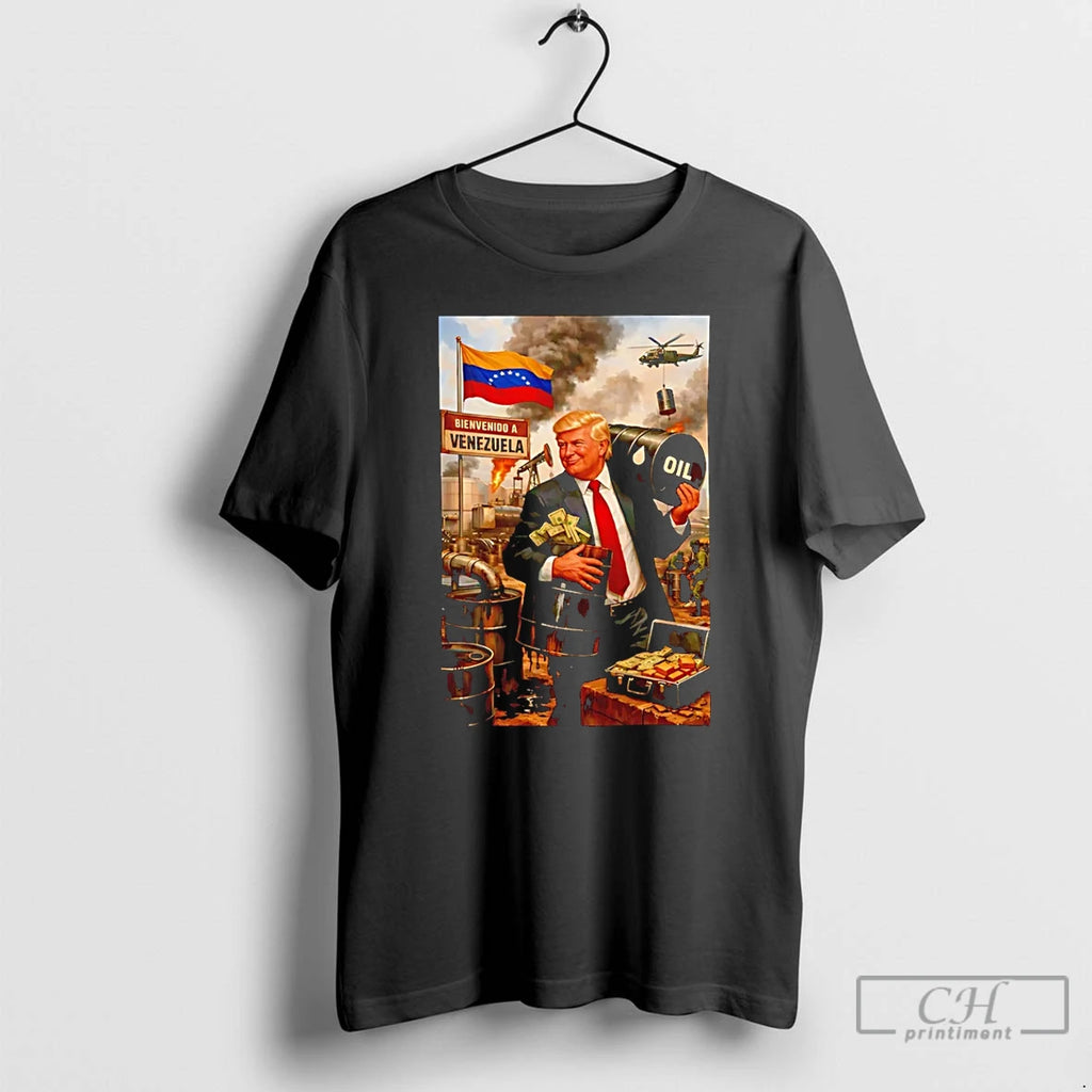 Premium Donald Trump Oil And Venezuela Collage