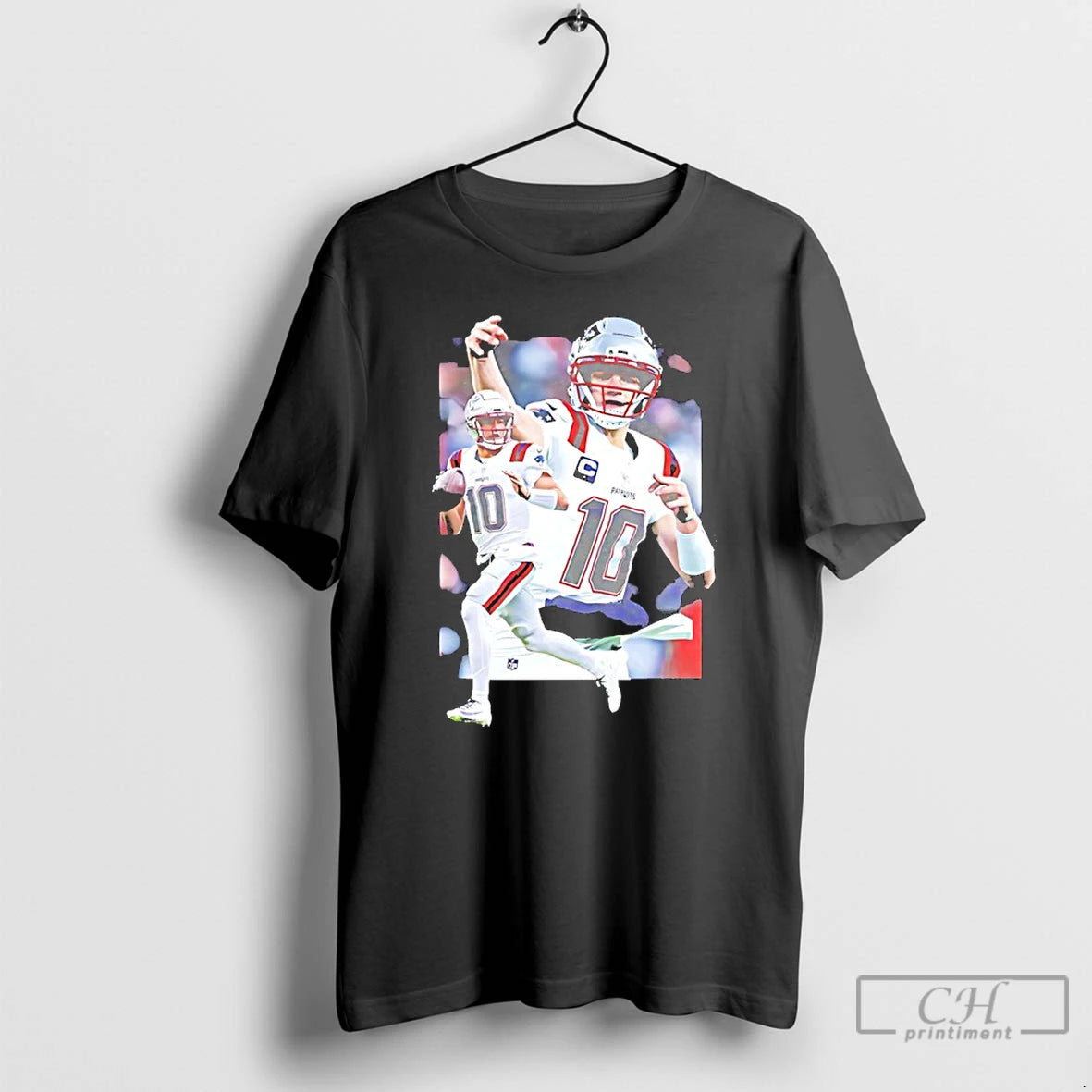 Premium Drake Maye New England Football Photo Vintage