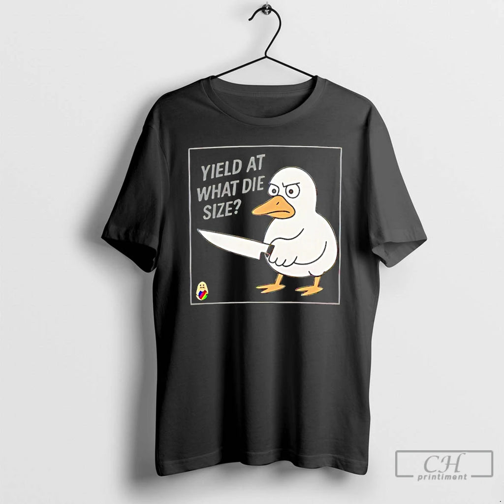Premium Duck Holding A Knife Yield At What Die Size