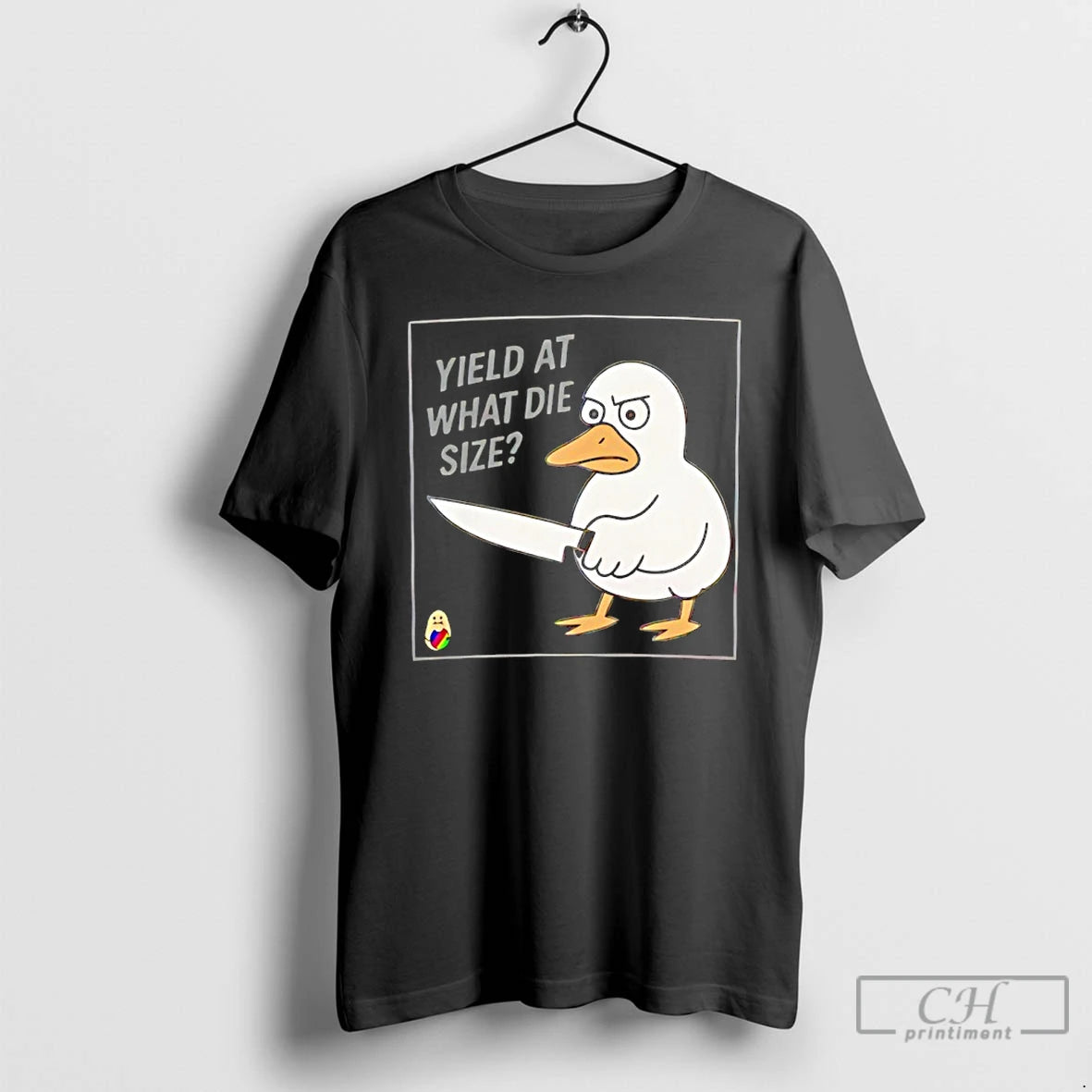 Premium Duck Holding A Knife Yield At What Die Size