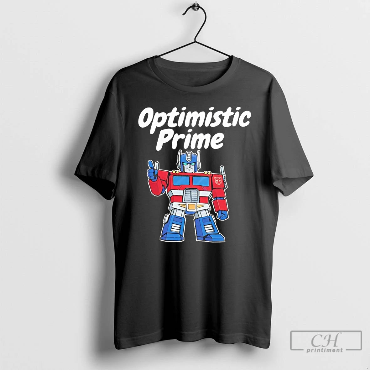 Premium Elon Musk Wearing Optimistic Prime