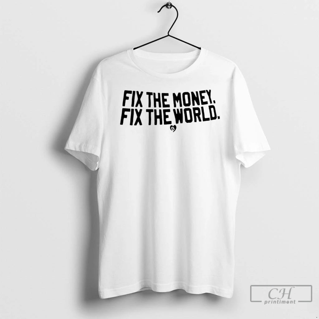 Premium Fix The Money Fix The World Heart Sticker