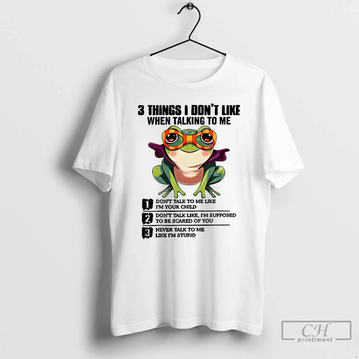 Premium Frog 3 Things I Dont Like When Talking To Me Dont Talk To Me Unisex , , , Long Sleeve Tee