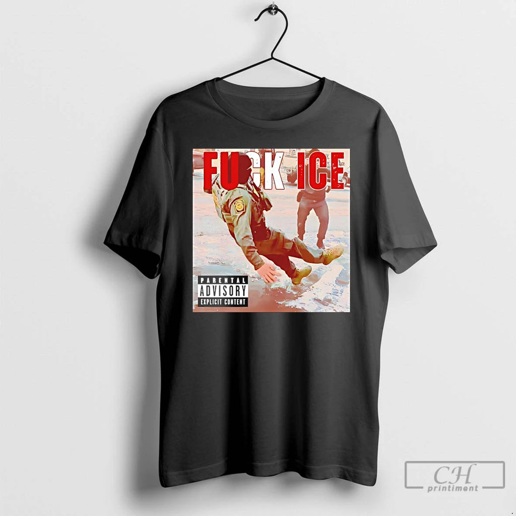 Premium Fuck Ice Anti Ice Album Cover Style Anti Ice Minnesota Parental Advisory Explicit Content
