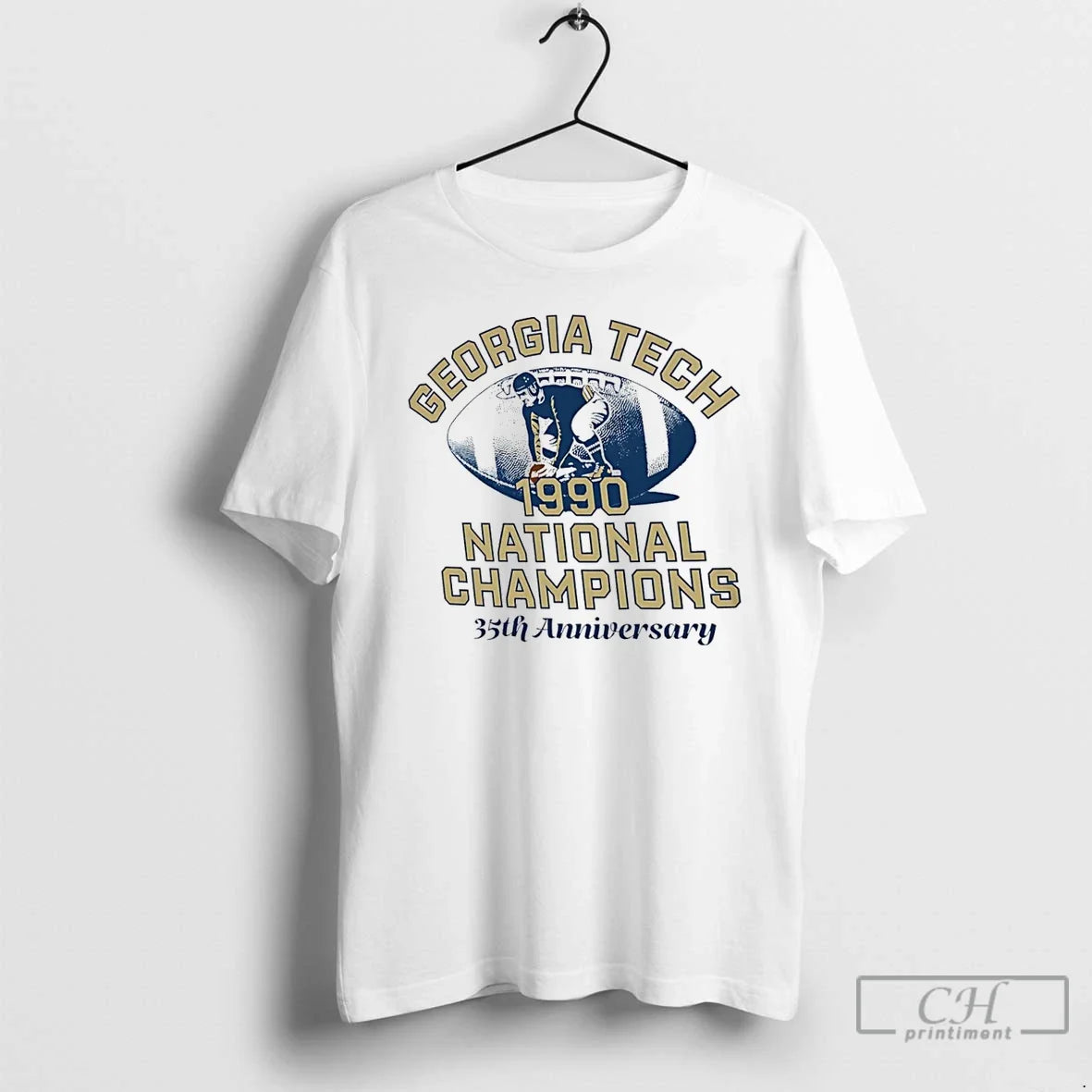 Premium Georgia Tech Yellow Jackets 1990 National Champions 35th Anniversary T Shirts Unisex , , , Long Sleeve Tee