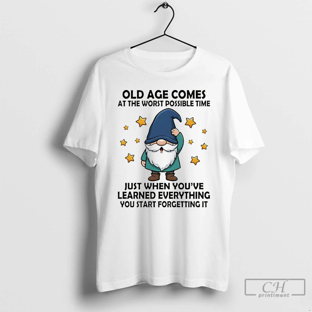 Premium Gnome Old Age Comes At The Worst Possible Time Just When Youve Learned Everything