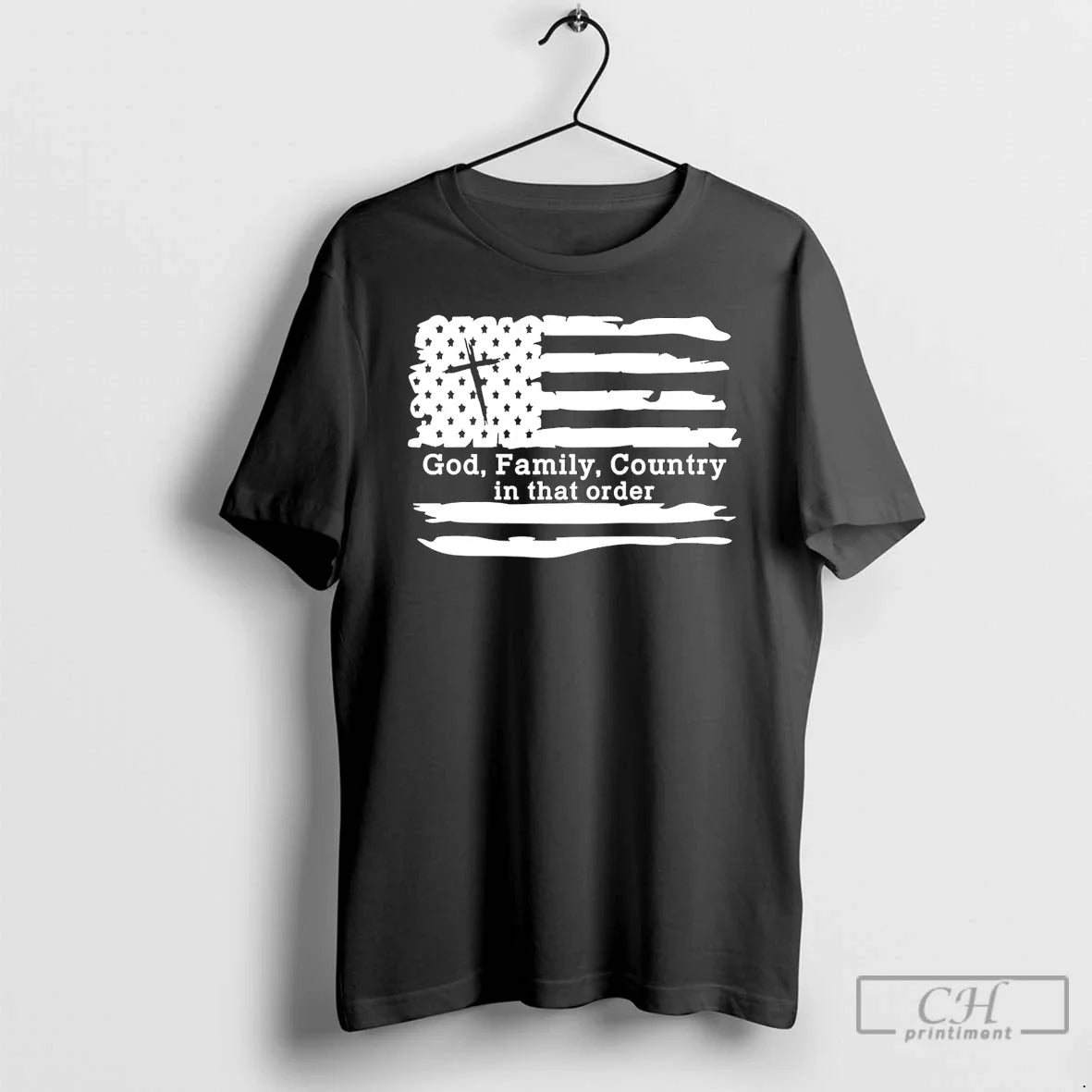 Premium God Family Country In That Order 2025 Usa Flag T Shirts Unisex , , , Long Sleeve Tee