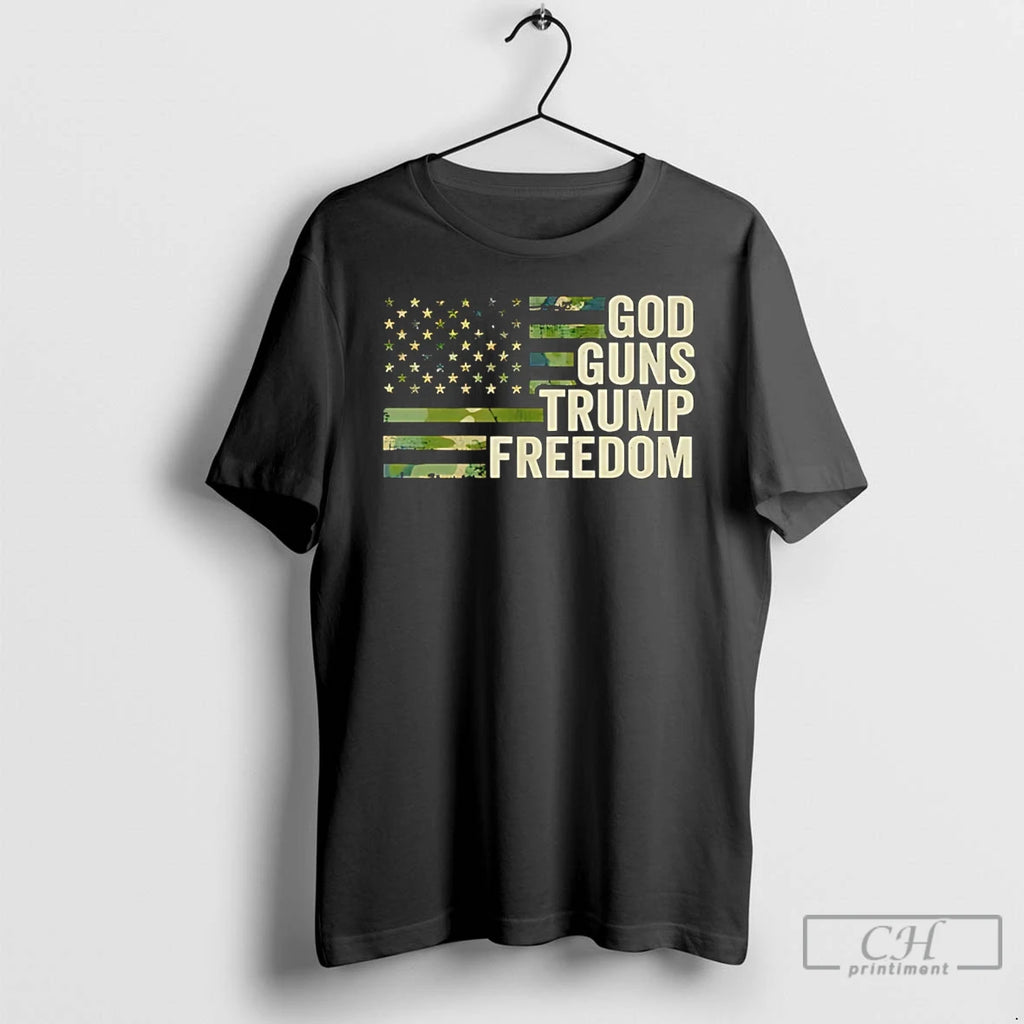 Premium God Guns Trump Freedom Usa Flag 2026